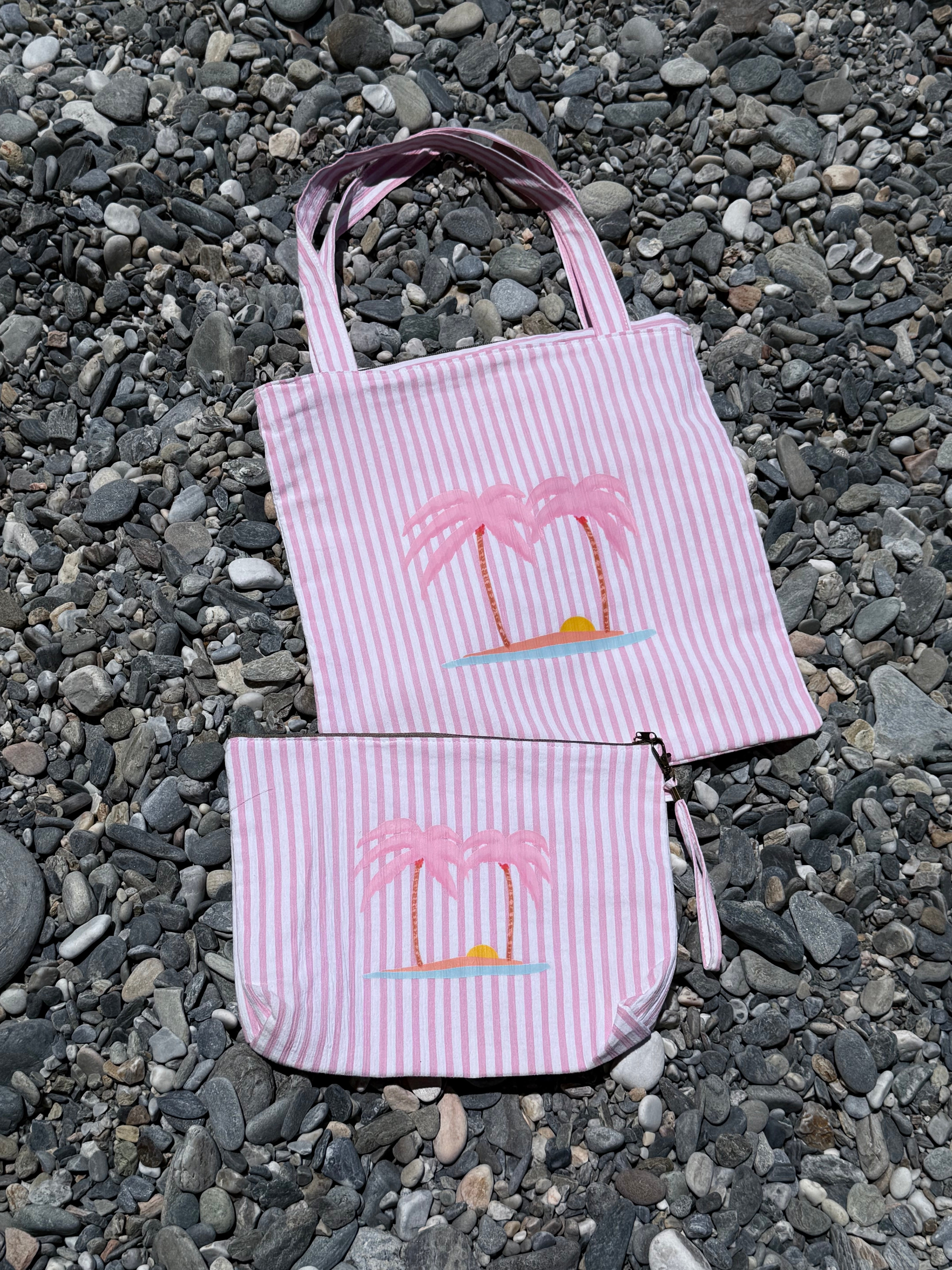 Pink Palmtree Tote Bag - Limited Edition