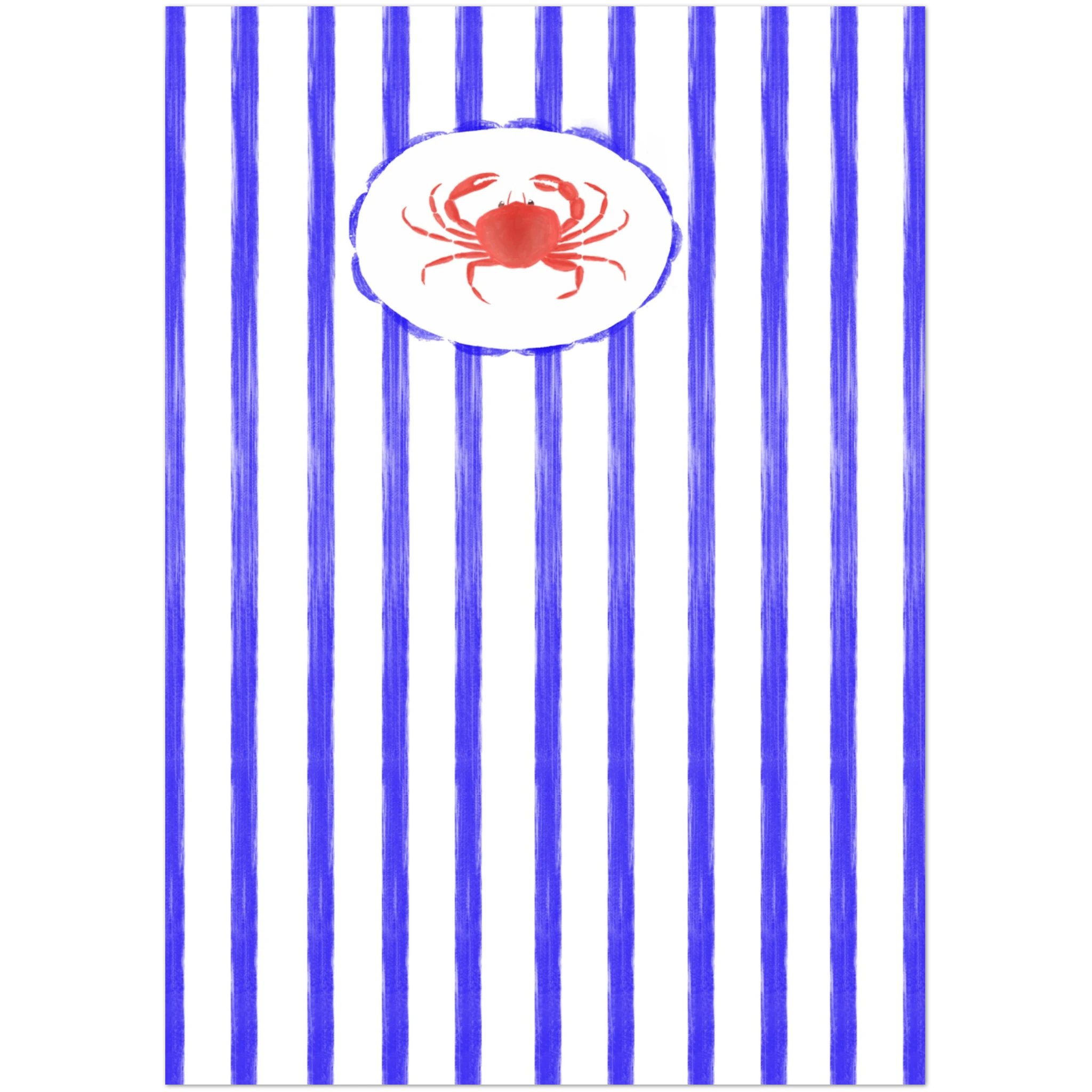 Mediterranean crab blue stripes notebook