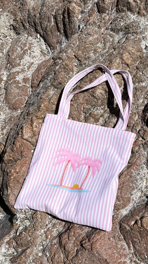 Pink Palmtree Tote Bag - Limited Edition