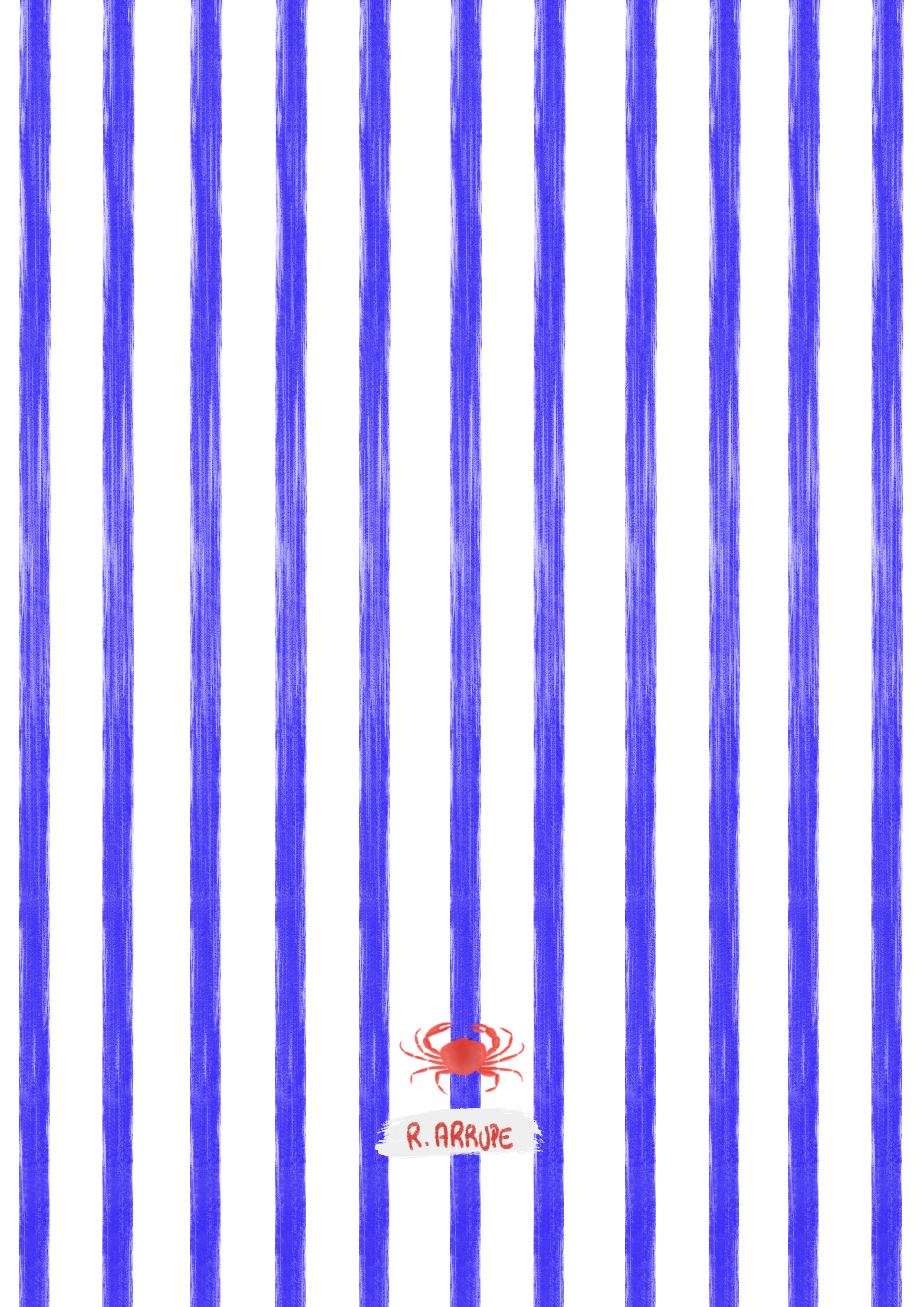 Mediterranean crab blue stripes notebook