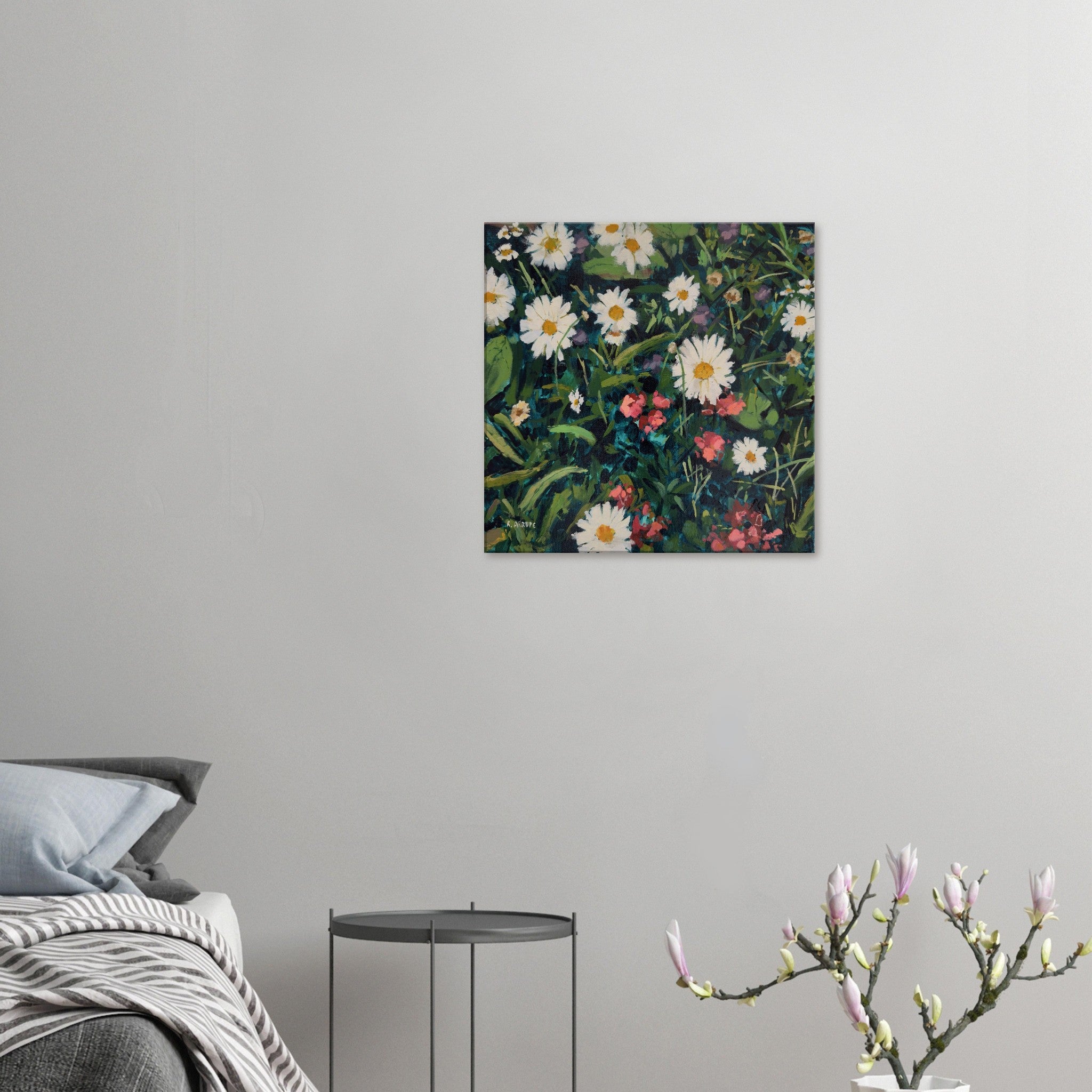 Daisies (Left) Canvas Print - rocioarrupe