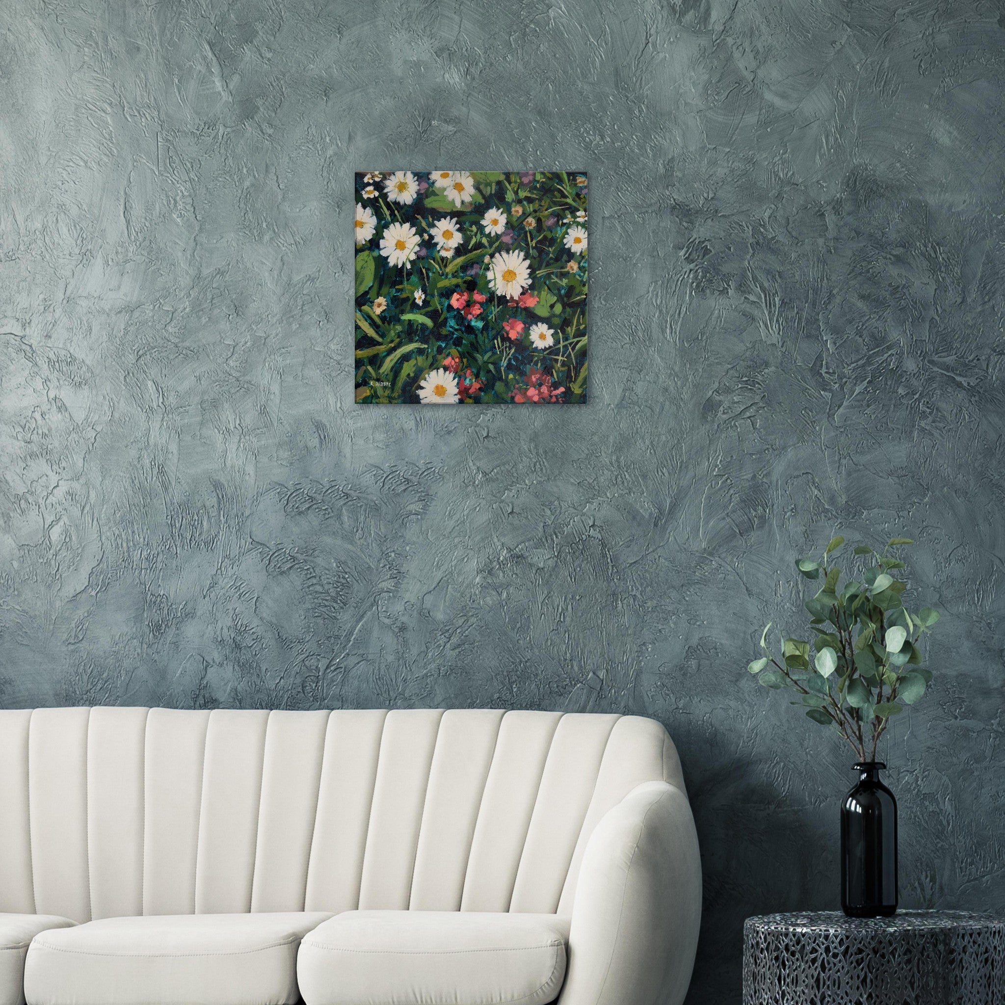 Daisies (Left) Canvas Print - rocioarrupe