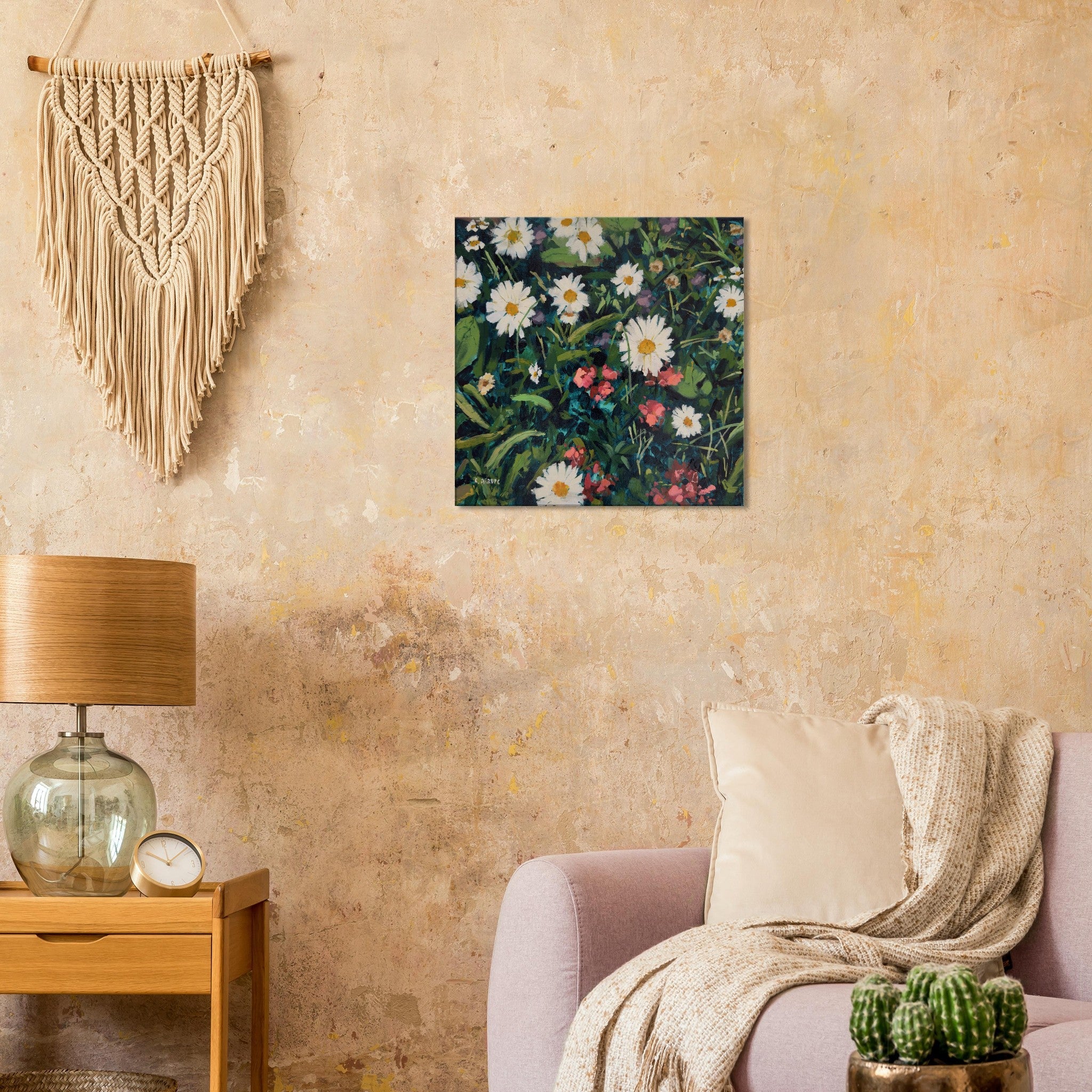 Daisies (Left) Canvas Print - rocioarrupe