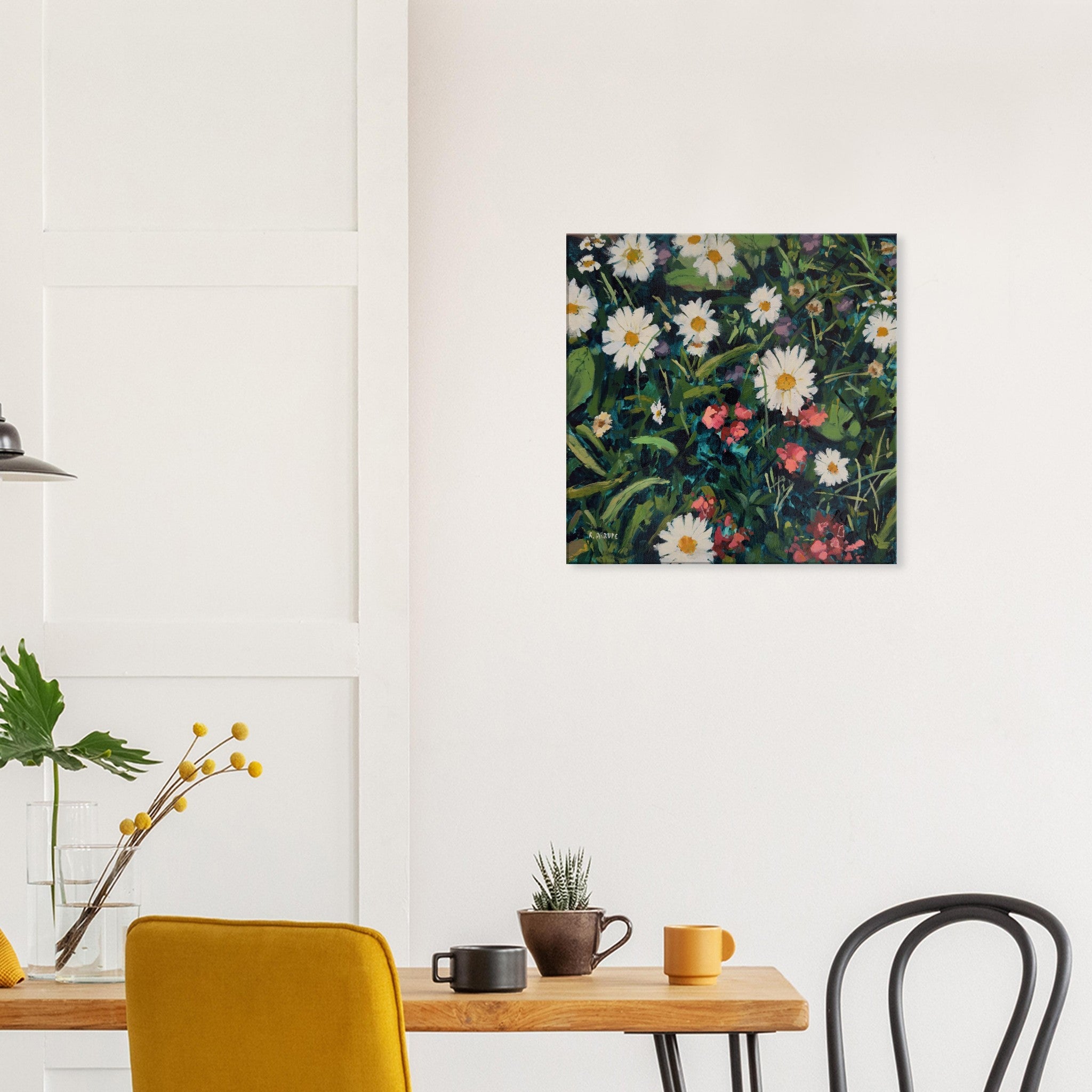 Daisies (Left) Canvas Print - rocioarrupe