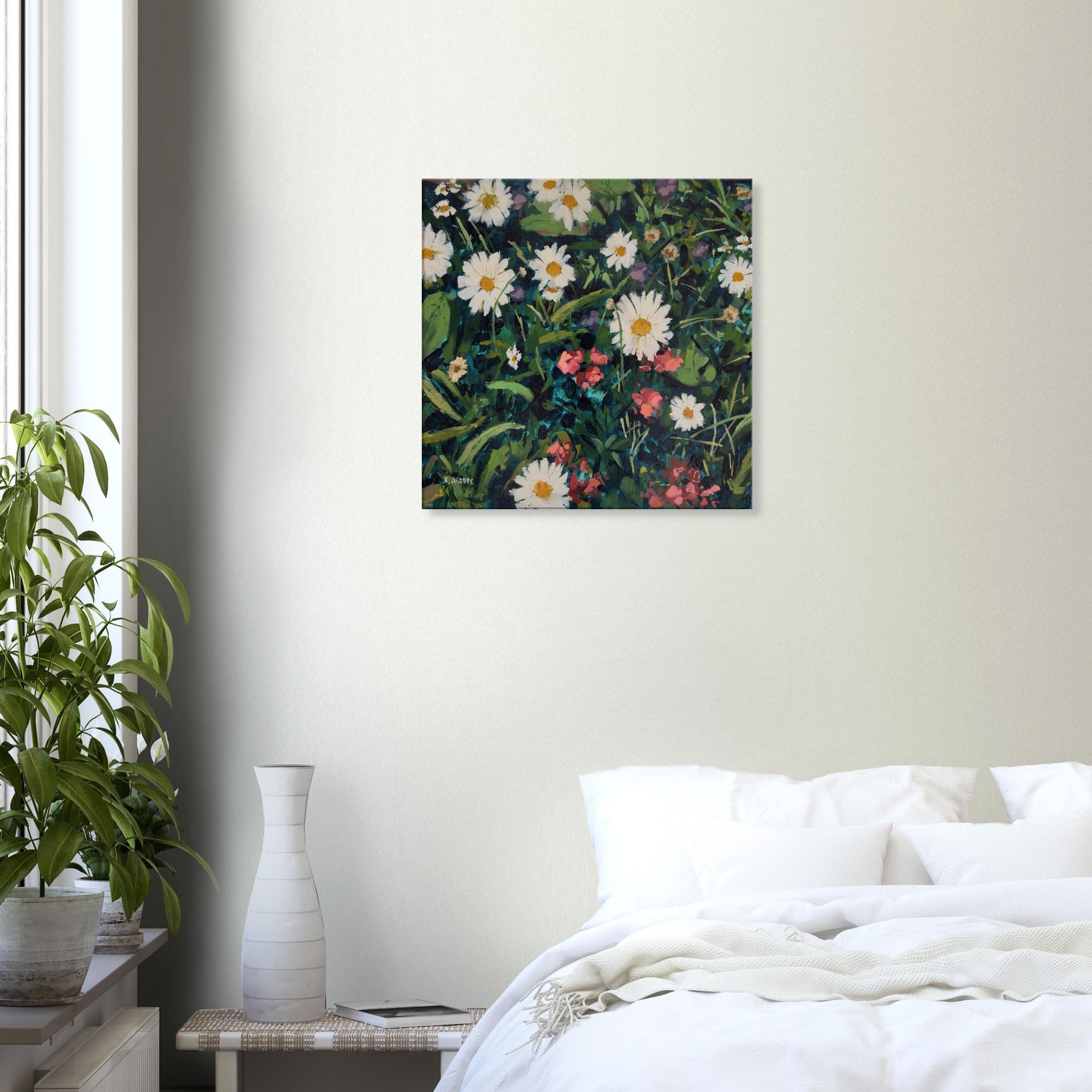 Daisies (Left) Canvas Print - rocioarrupe