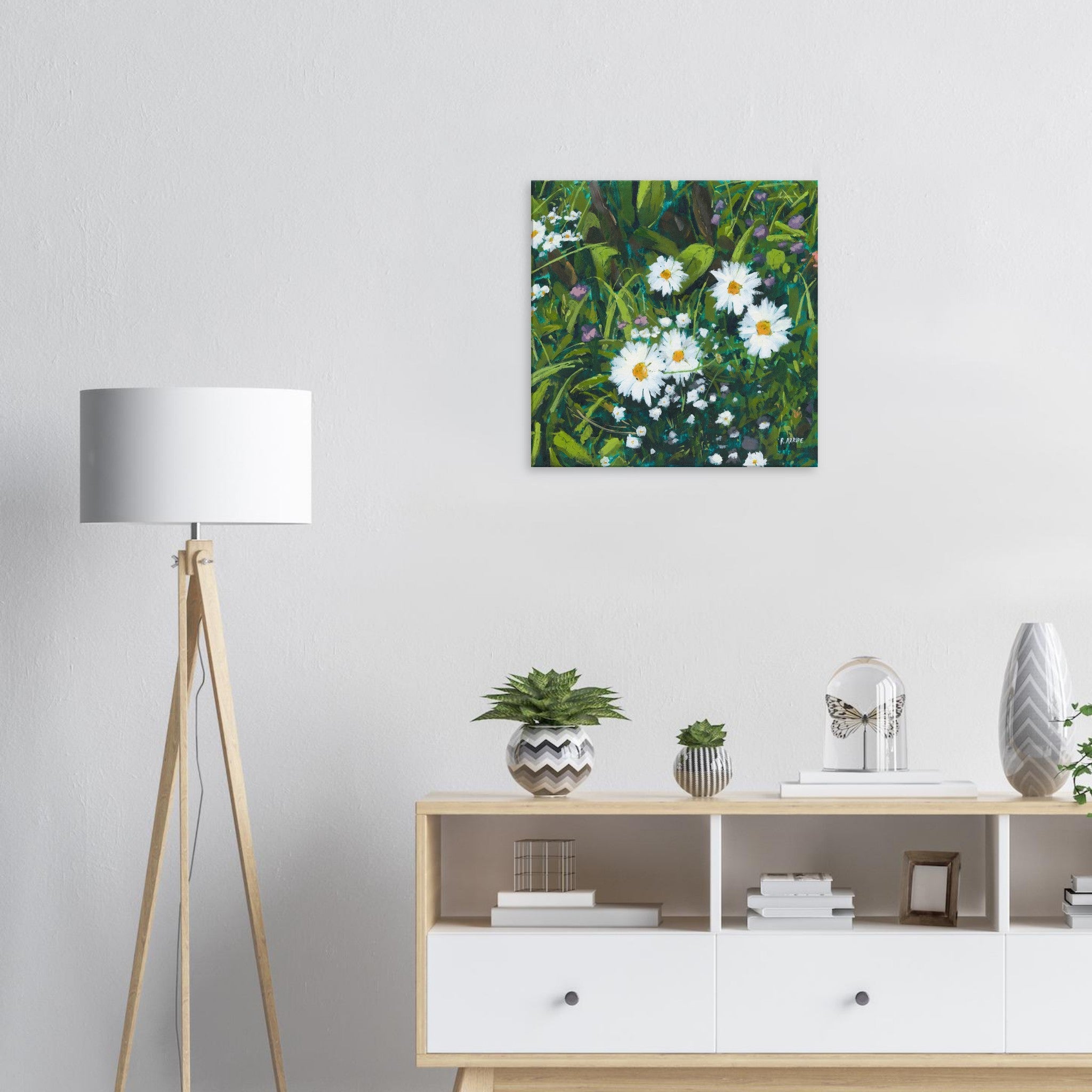 Daisies (Right) Canvas Print - rocioarrupe