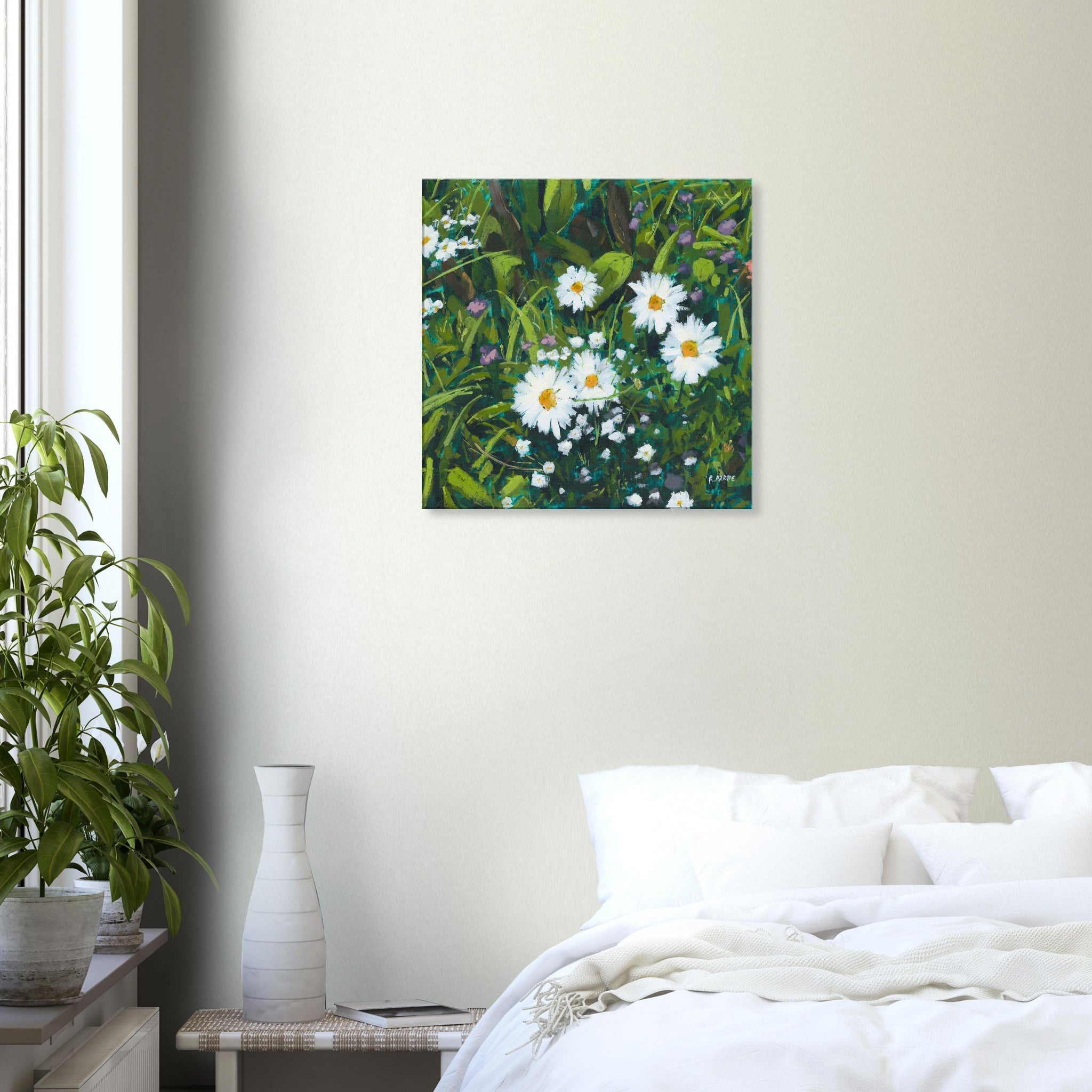 Daisies (Right) Canvas Print - rocioarrupe