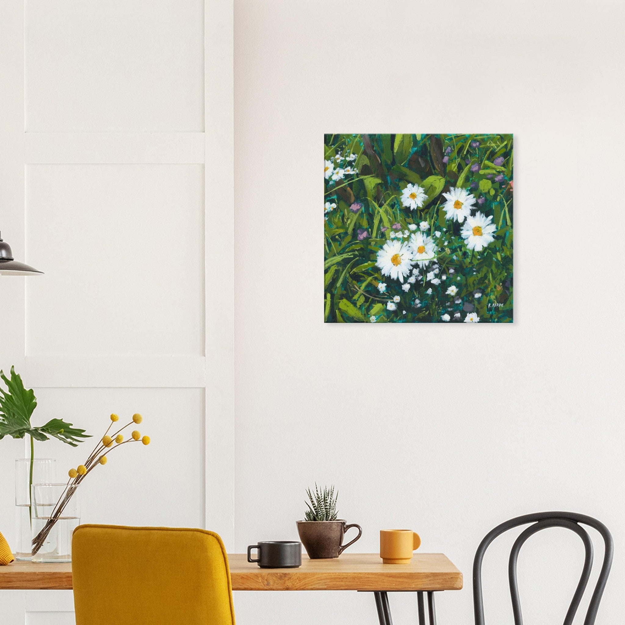 Daisies (Right) Canvas Print - rocioarrupe