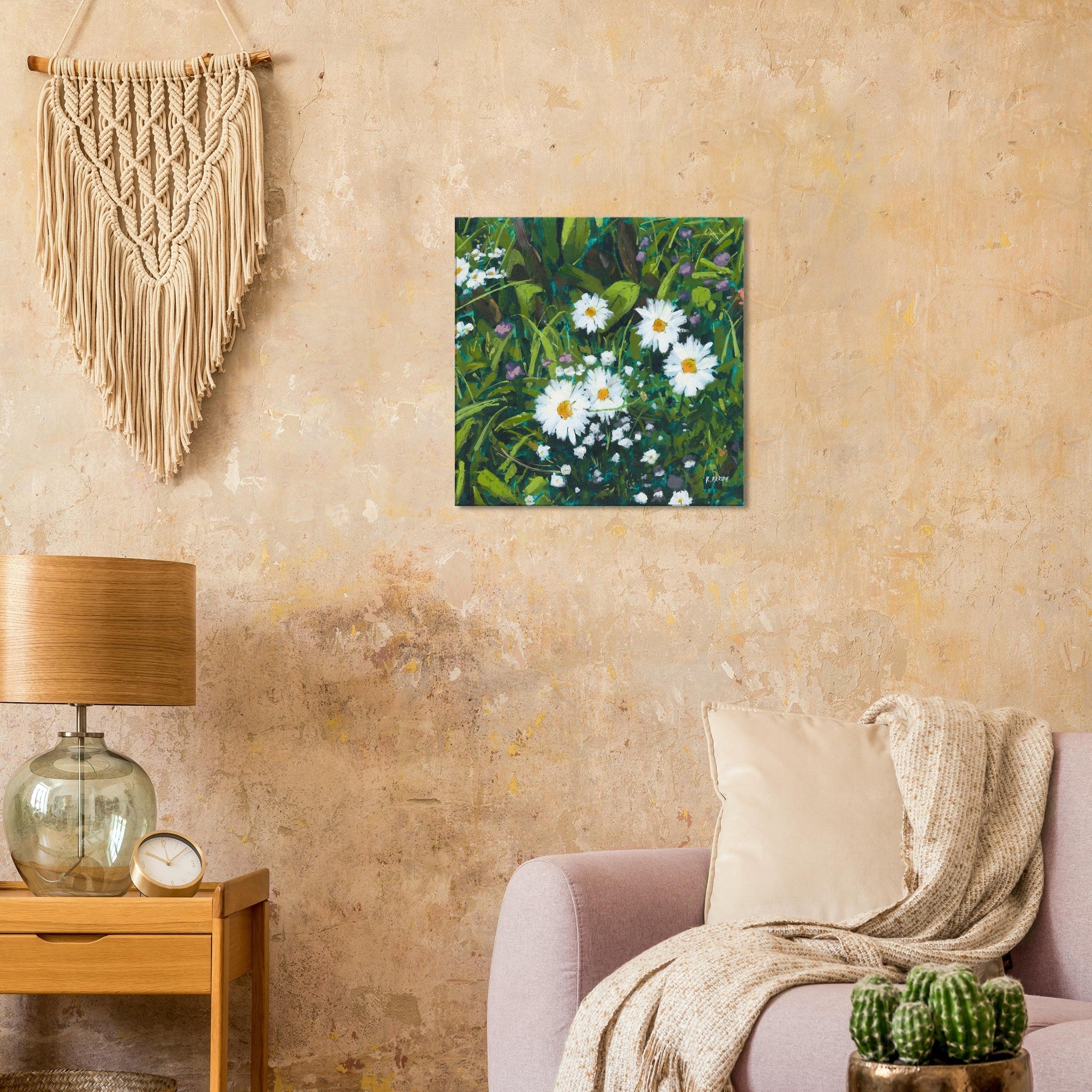 Daisies (Right) Canvas Print - rocioarrupe