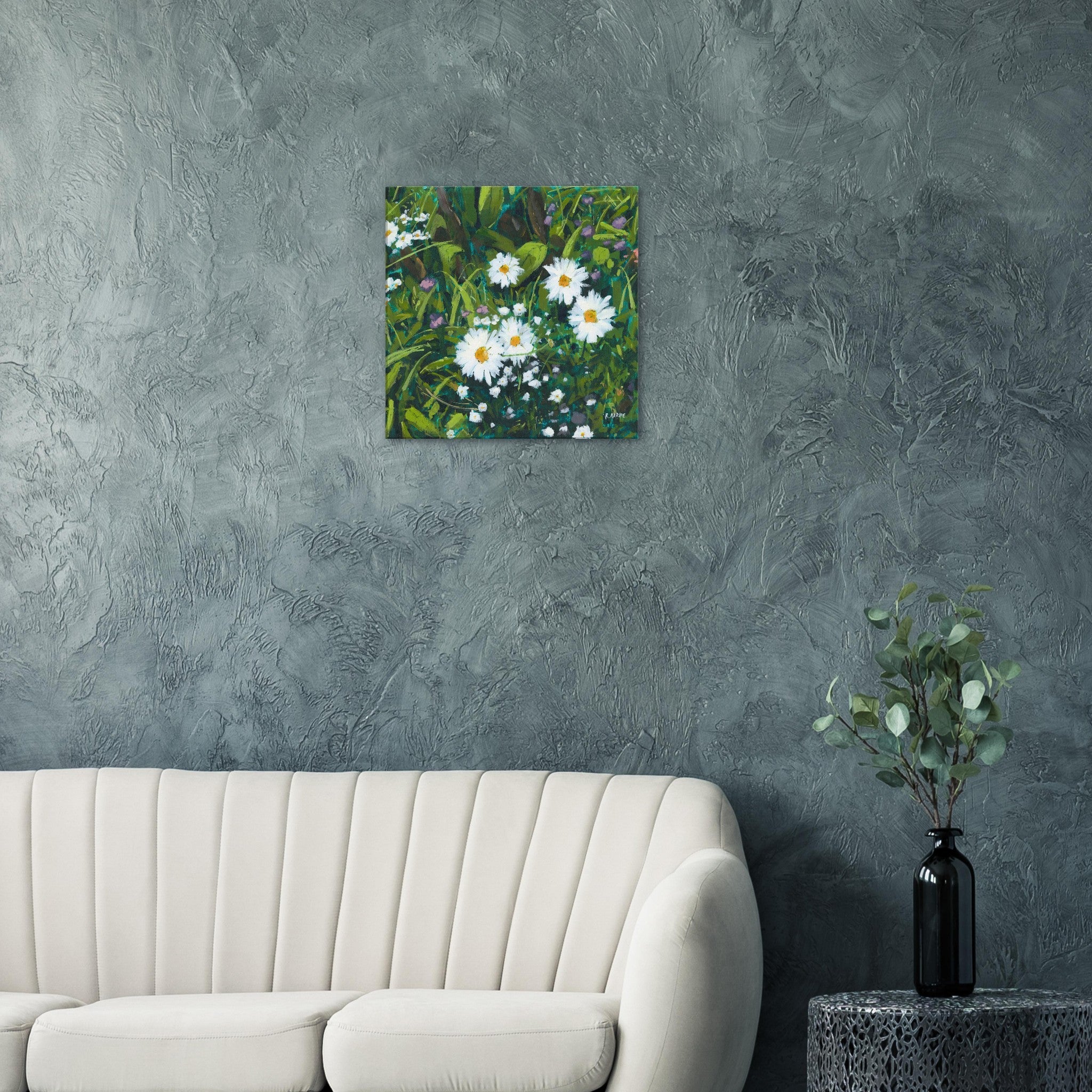 Daisies (Right) Canvas Print - rocioarrupe